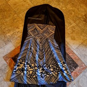 White House Black Market Silk Strapless dress